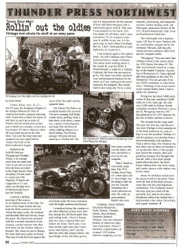 Thunder Press Northwest section of magazine: Rollin'out the oldies, page 66